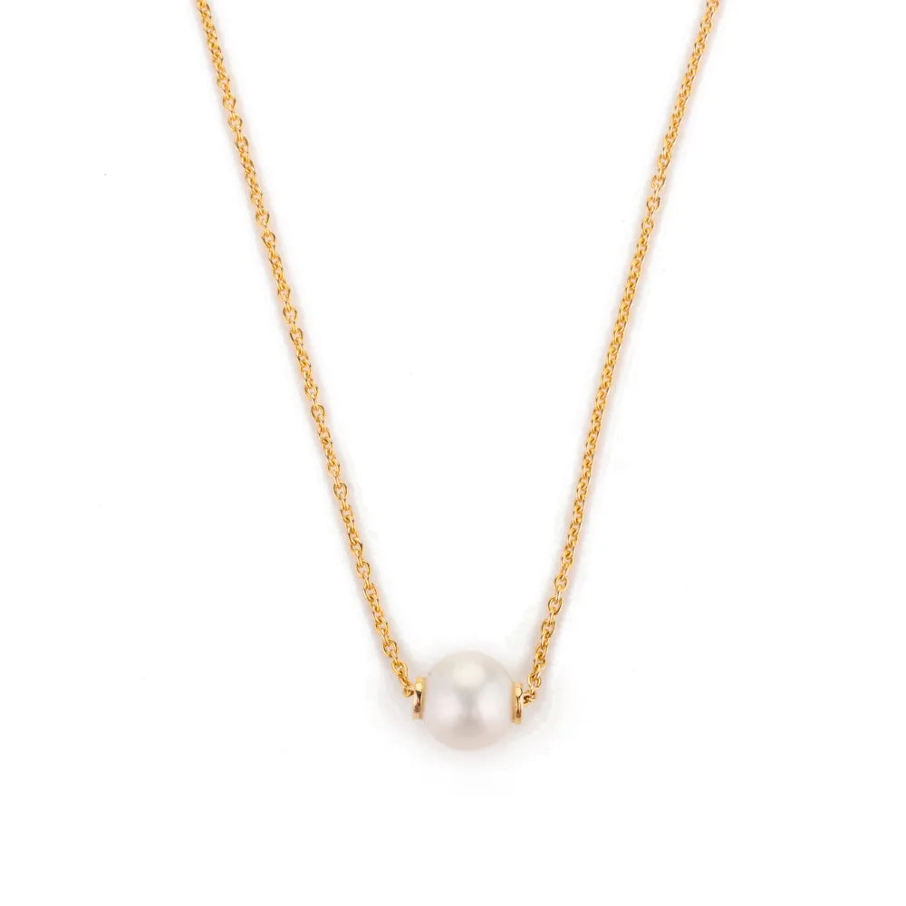 New Arrivals K18 Yellow Gold Pearl Necklace High Quality Products